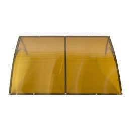 Козырёк над дверью Петрасвет S4001 Коричневый поликарбонат янтарный