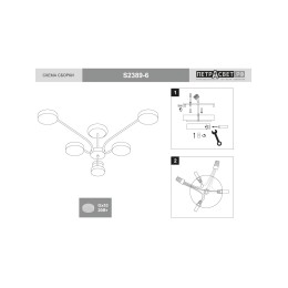 Люстра Петрасвет S2389-6, 6хGX53 макс, 20Вт