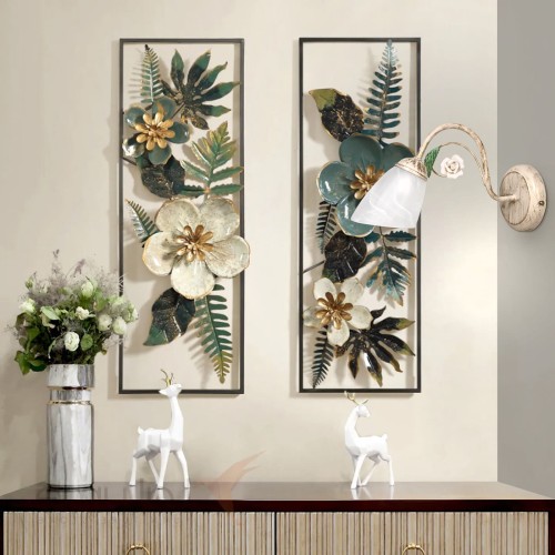 Бра стеклянные плафон с цветами классические S2466-1