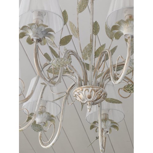 Люстра подвесная 8 ламп с абажурами S1131-8